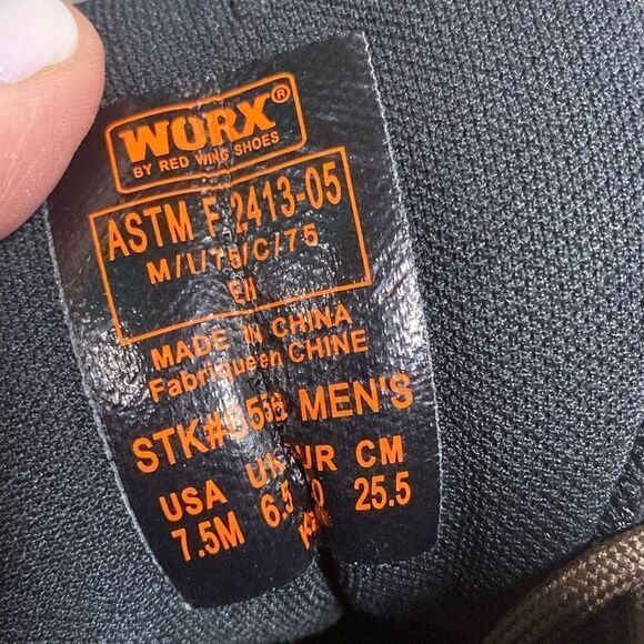 Red Wing Worx Brown Non Metallic Safety Toe Hiker Boot Size 7 NEW - Picture 10 of 10